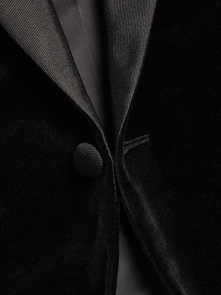 Charles Tyrwhitt Black Slim Fit Italian 100% Cotton Jacket - Image 7 of 7