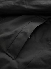 Black Shower Resistant Padded Trench Coat - Image 10 of 11