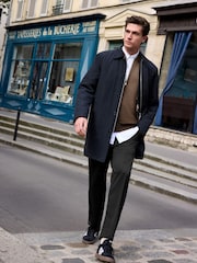 Black Shower Resistant Padded Trench Coat - Image 2 of 11