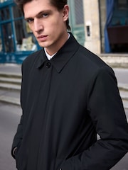 Black Shower Resistant Padded Trench Coat - Image 6 of 11