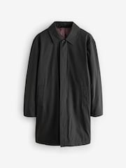 Black Shower Resistant Padded Trench Coat - Image 7 of 11