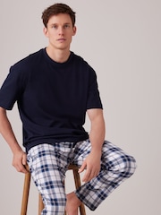 Grey/Green Woven Check Pyjama Bottoms 2 Pack - Image 4 of 11