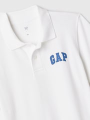 Gap White Logo Short Sleeve Polo Shirt (4-13yrs) - Image 3 of 3