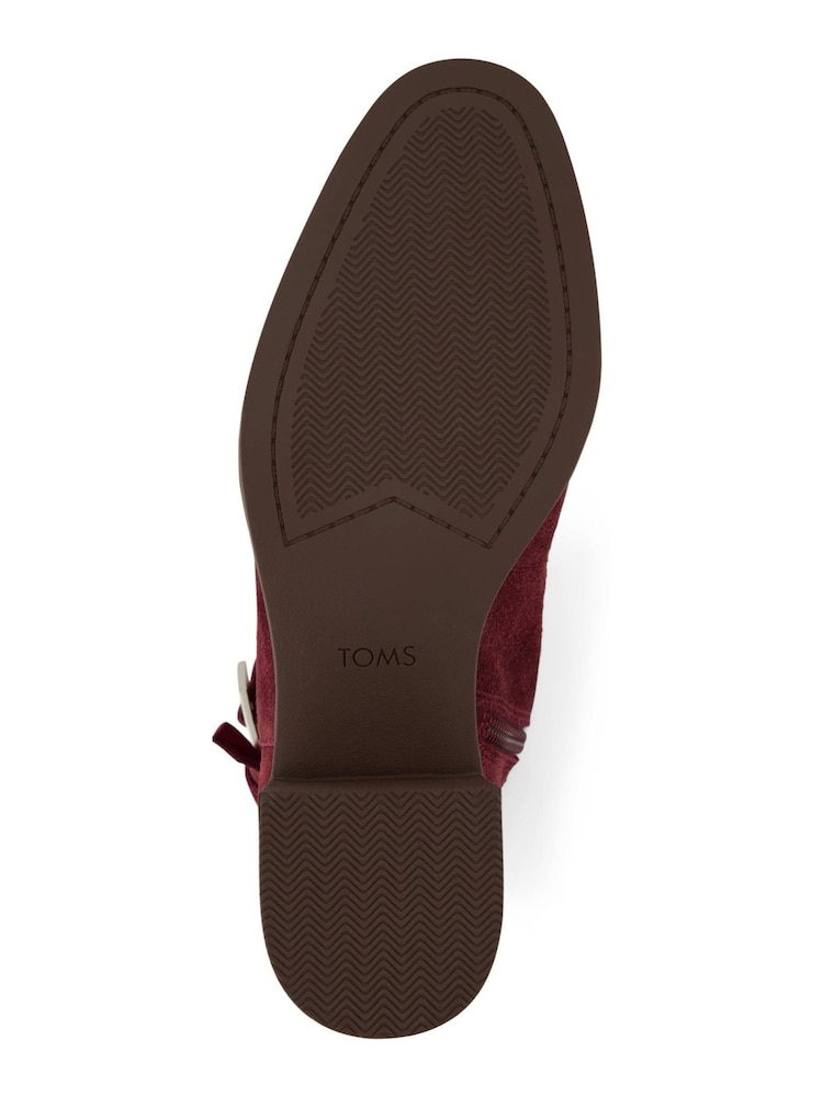 TOMS Red Delilah Buckle Boots - Image 3 of 3 TOMS Red Delilah Buckle Boots - Image 3 of 3