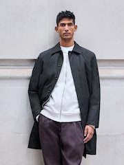 Blue Navy Shower Resistant Padded Trench Coat - Image 1 of 12