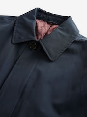 Blue Navy Shower Resistant Padded Trench Coat - Image 10 of 12