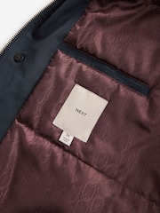 Blue Navy Shower Resistant Padded Trench Coat - Image 12 of 12