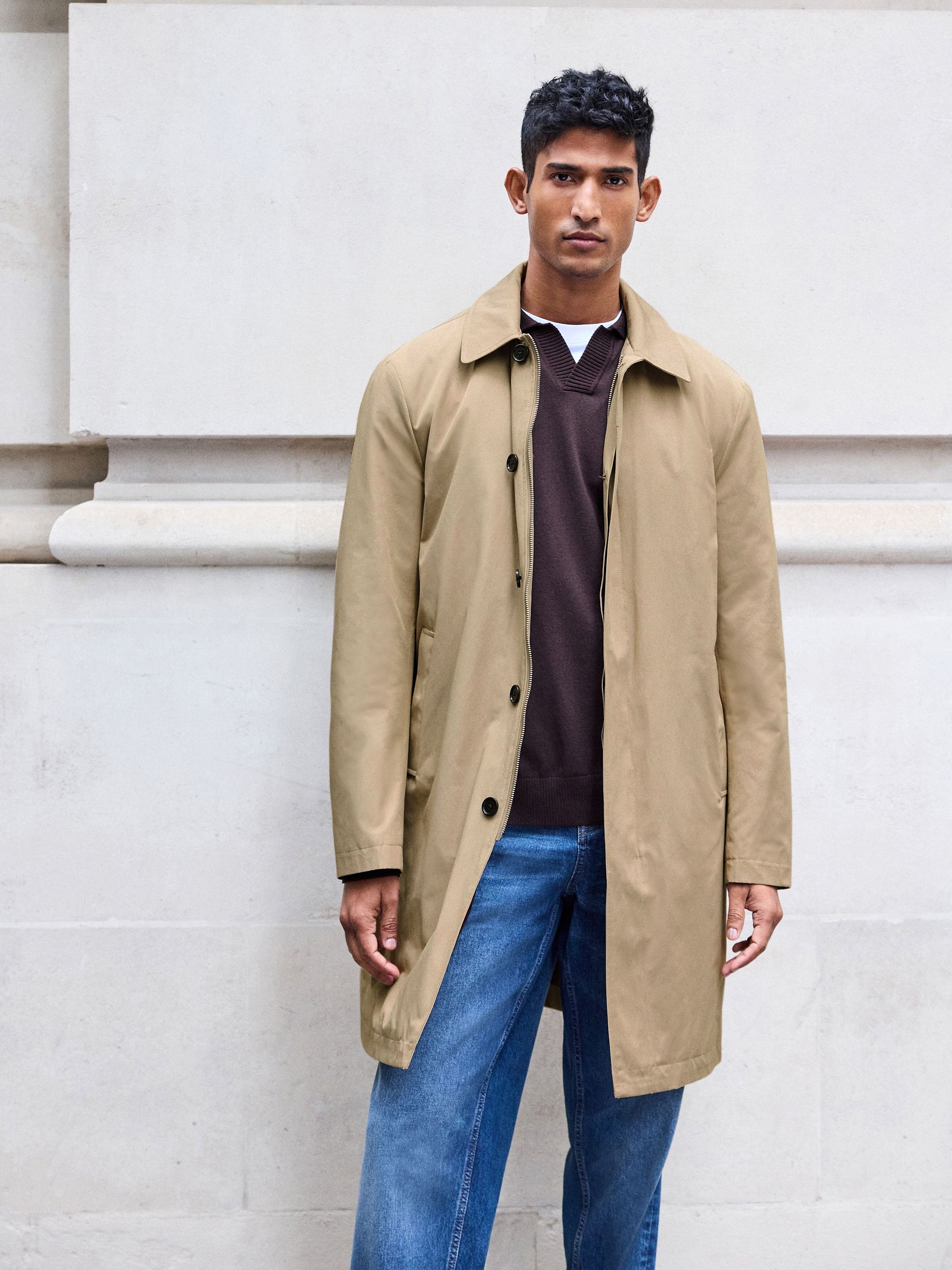 Padded trench coat hot sale