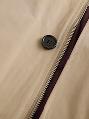 Neutral Brown Shower Resistant Padded Trench Coat - Image 12 of 13