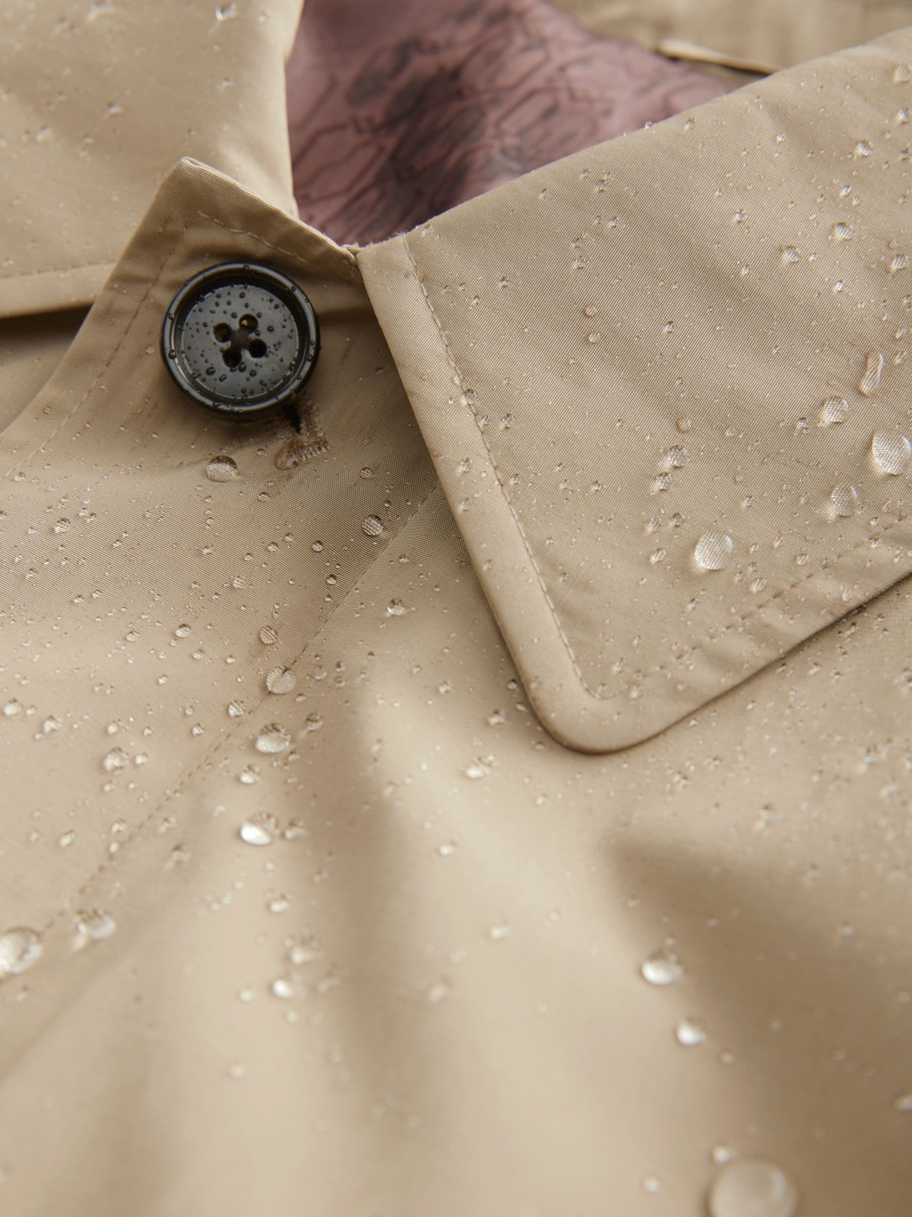 Buy Neutral Brown Shower Resistant Padded Trench Coat from Next