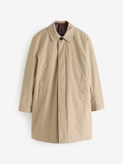 Neutral Brown Shower Resistant Padded Trench Coat - Image 8 of 13
