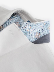 Light Grey Regular Fit Linen Blend Blazer - Image 11 of 11