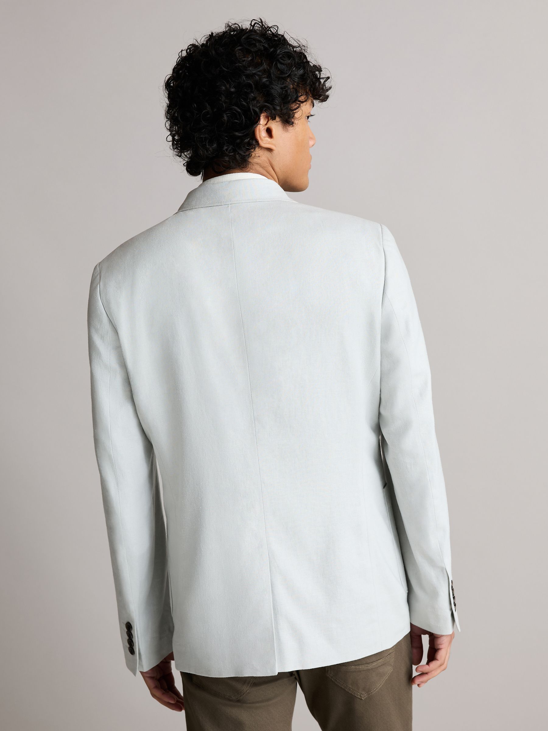 Buy Light Grey Regular Fit Linen Blend Blazer from Next USA Buy Light Grey Regular Fit Linen Blend Blazer from Next USA