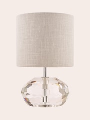 Laura Ashley Clear Ivy Faceted Crystal Glass Pumpkin Table Lamp - Image 3 of 4