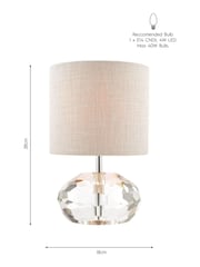 Laura Ashley Clear Ivy Faceted Crystal Glass Pumpkin Table Lamp - Image 4 of 4