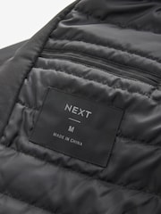 Black Shower Resistant Padded Funnel Neck Coat - Image 11 of 13