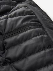 Black Shower Resistant Padded Funnel Neck Coat - Image 12 of 13