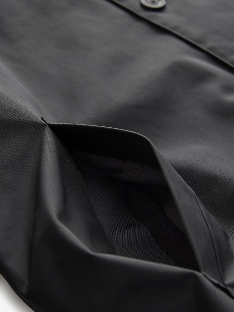 Black Shower Resistant Padded Funnel Neck Coat - Image 13 of 13