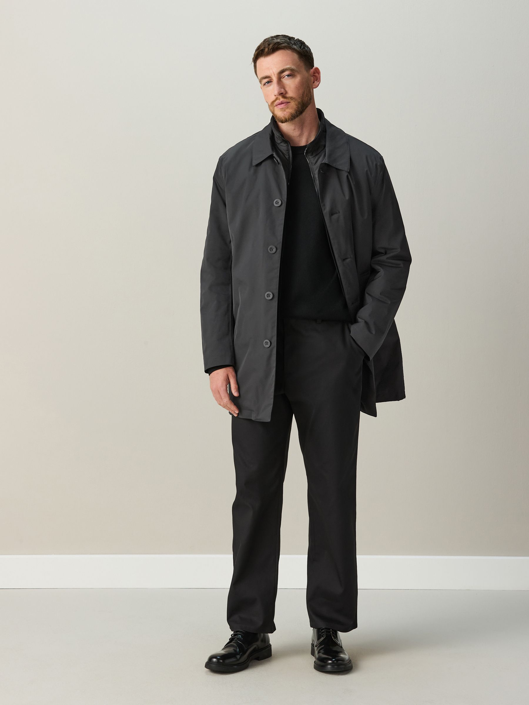 Buy Black Shower Resistant Padded Funnel Neck Coat from Next USA