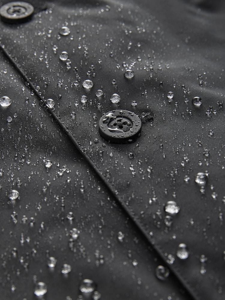 Black Shower Resistant Padded Funnel Neck Coat - Image 5 of 13