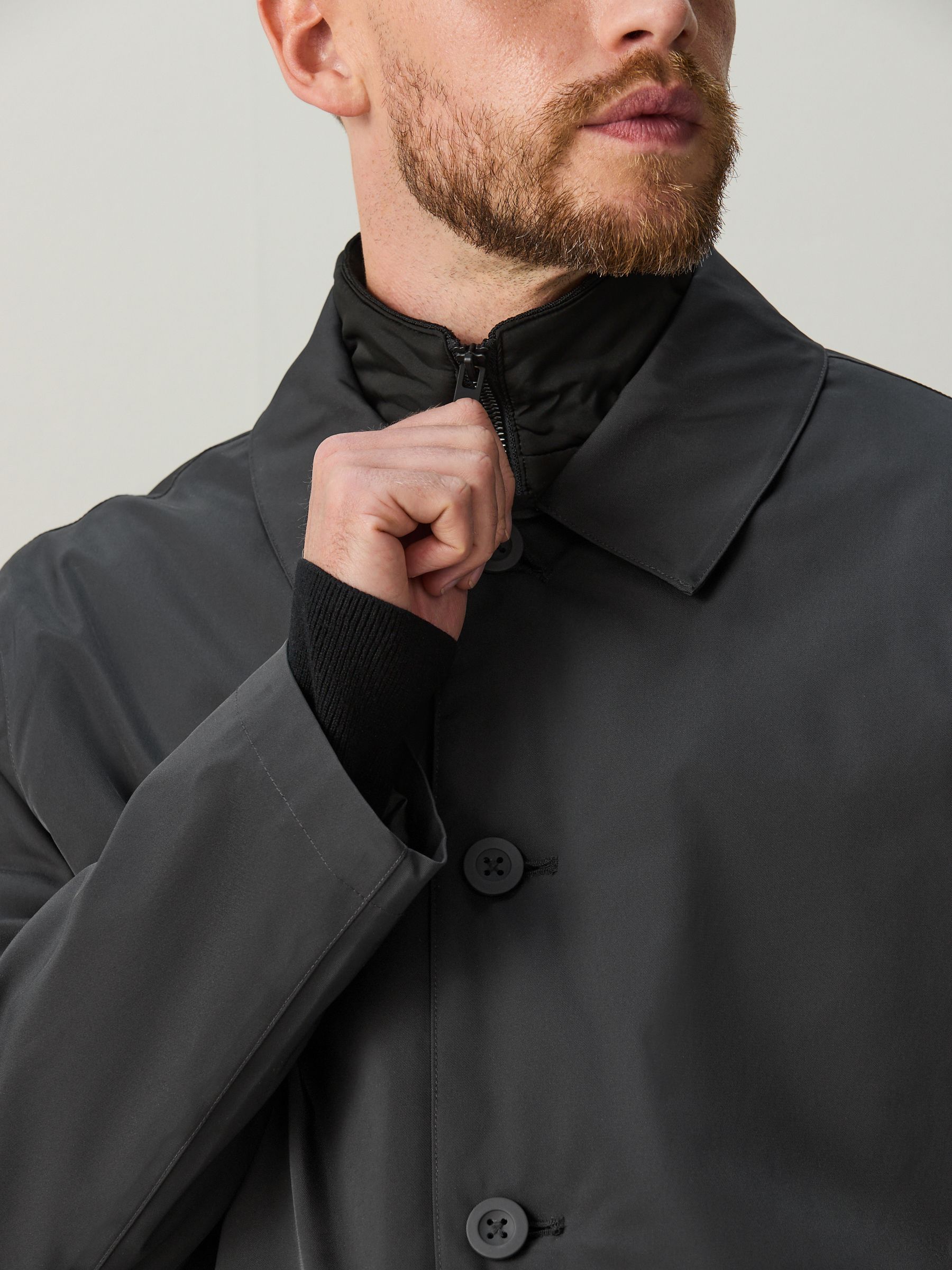 Buy Black Shower Resistant Padded Funnel Neck Coat from Next USA