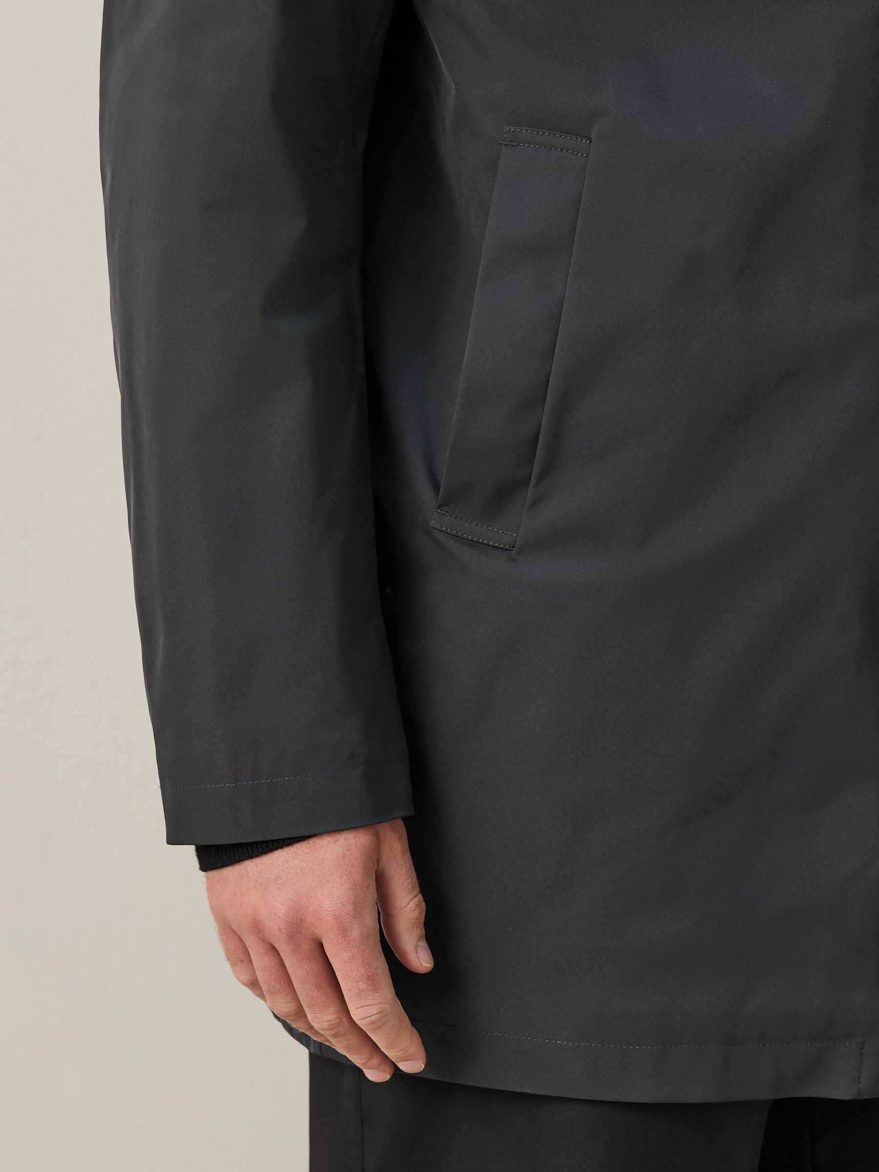 Buy Black Shower Resistant Padded Funnel Neck Coat from Next USA