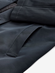 Navy Blue Shower Resistant Padded Funnel Neck Coat - Image 16 of 16