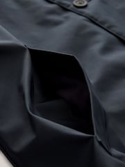 Navy Blue Shower Resistant Padded Funnel Neck Coat - Image 19 of 19