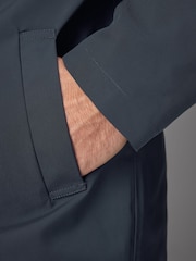 Navy Blue Shower Resistant Padded Funnel Neck Coat - Image 7 of 16