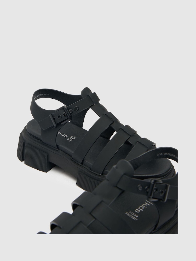 Schwarz - Schuh Tiger Römersandalen mit dicker Sohle - Bild 4 von 4 Schwarz - Schuh Tiger Römersandalen mit dicker Sohle - Bild 4 von 4