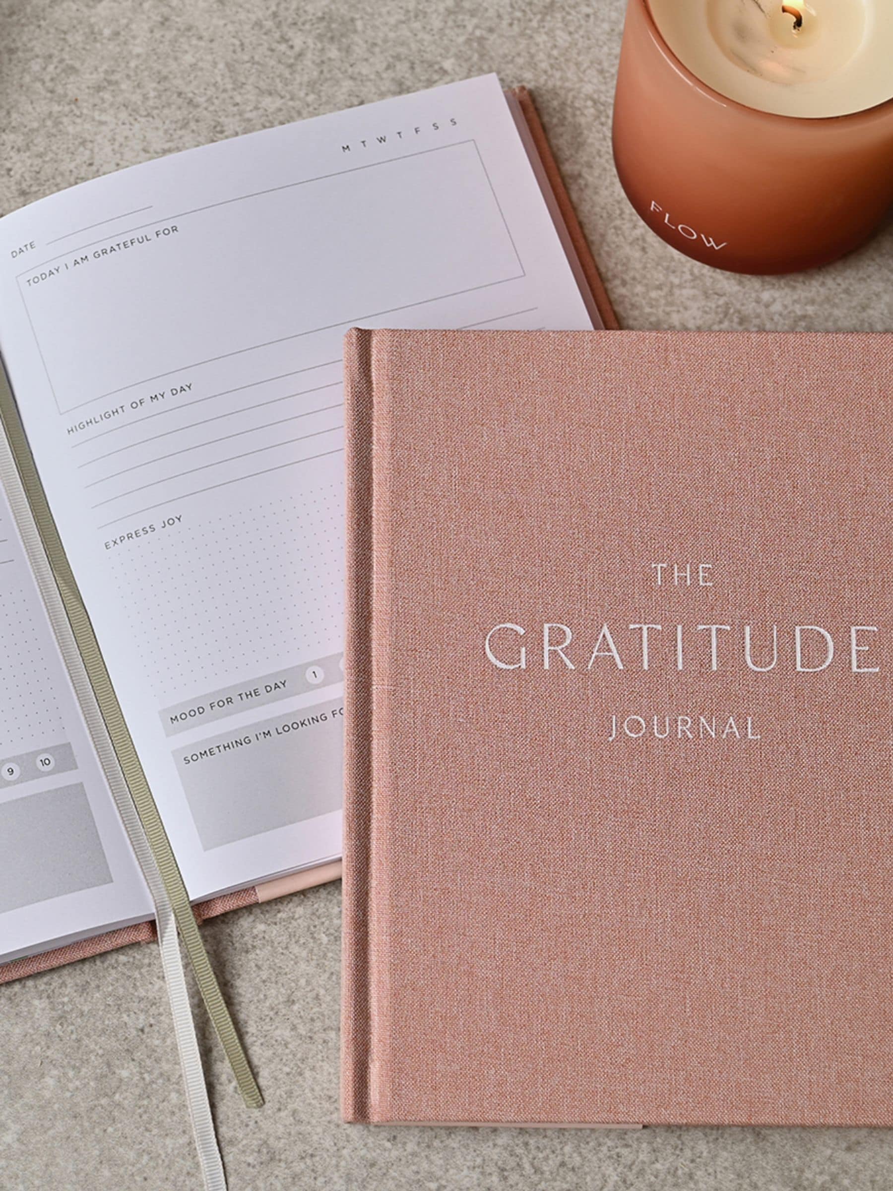Widdop Unisex Pink Gratitude Journal