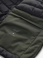Khaki Green Shower Resistant Padded Harrington Jacket - Image 11 of 13