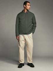 Khaki Green Shower Resistant Padded Harrington Jacket - Image 2 of 13