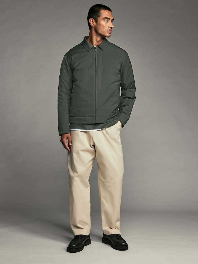 Khaki Green Shower Resistant Padded Harrington Jacket - Image 2 of 13