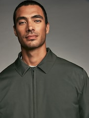 Khaki Green Shower Resistant Padded Harrington Jacket - Image 5 of 13