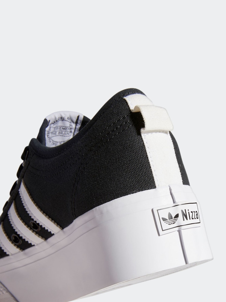 adidas Originals Black Nizza Platform Trainers - Image 13 of 14