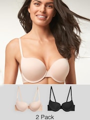 Black/Pink Push-Up Triple Boost Bra 2 Pack - Image 1 of 8