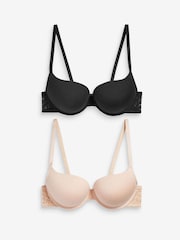 Black/Pink Push-Up Triple Boost Bra 2 Pack - Image 6 of 8