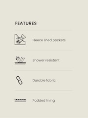 Stone Shower Resistant Padded Funnel Neck Coat - Image 4 of 13