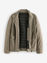 Stone Shower Resistant Padded Funnel Neck Coat - Image 9 of 13