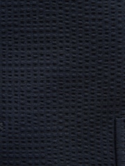 Navy Blue Relaxed Fit Seersucker Suit Jacket - Image 11 of 11