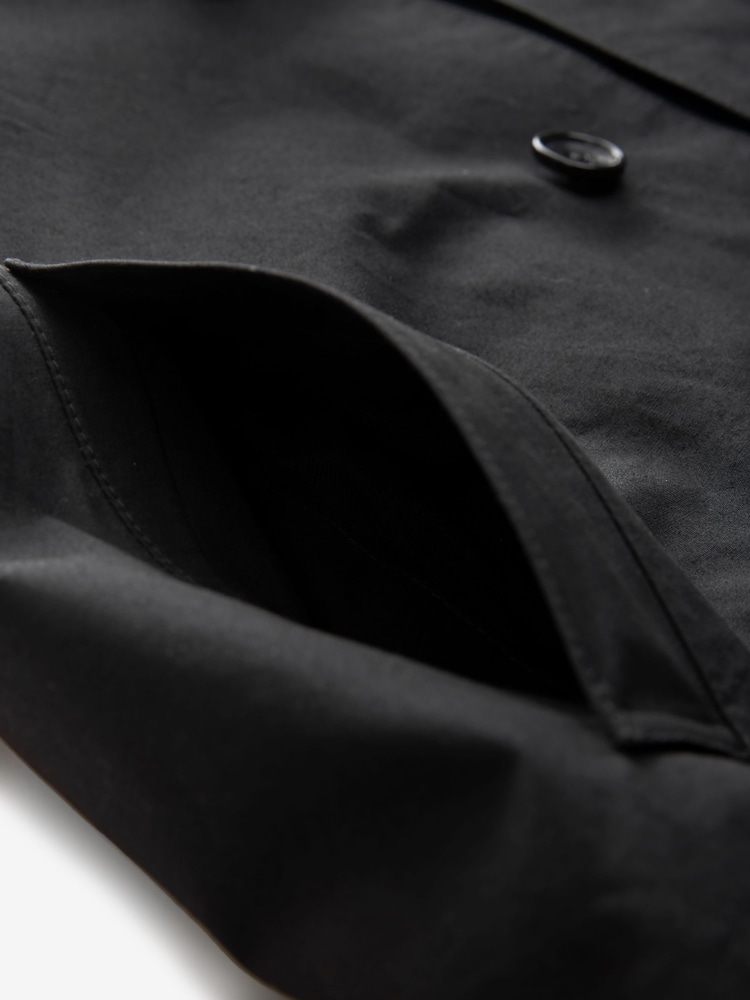 Black British Millerain Signature Shower Resistant Longer Length Trench Coat - Image 12 of 13