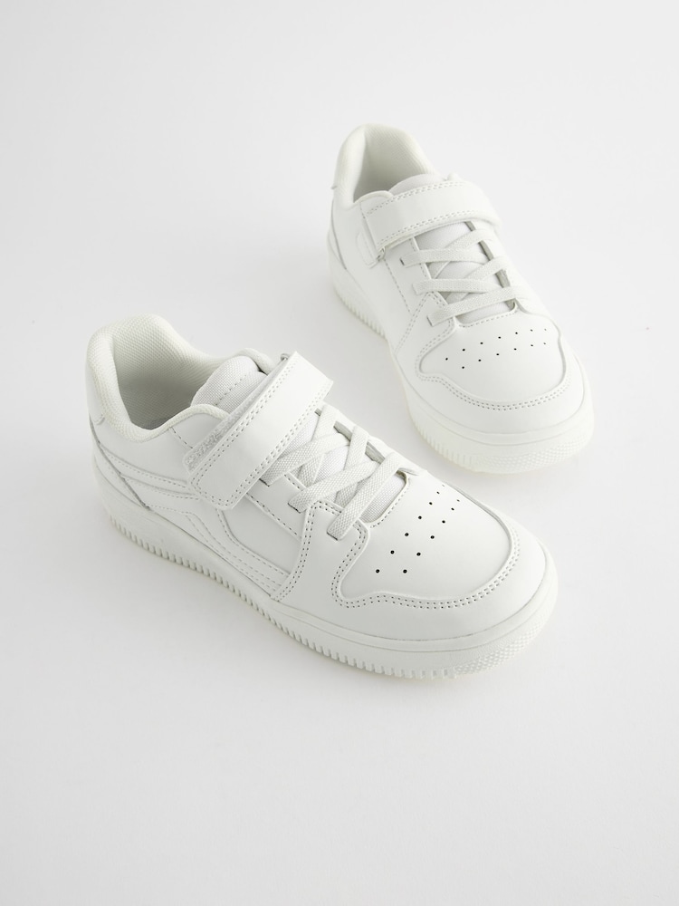 All White Elastic Lace Trainers - Image 1 of 5