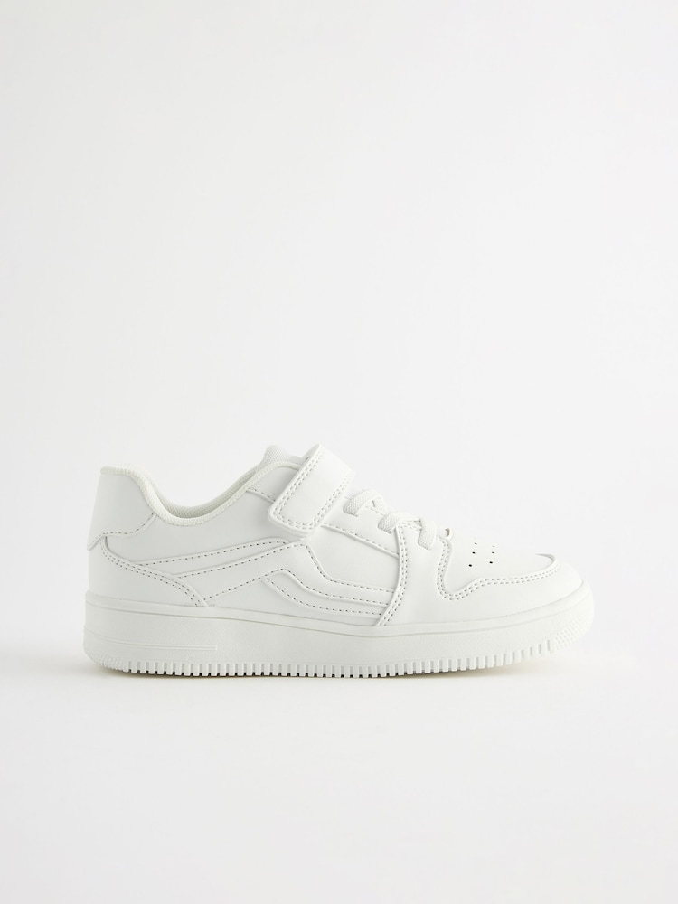 All White Elastic Lace Trainers - Image 2 of 5