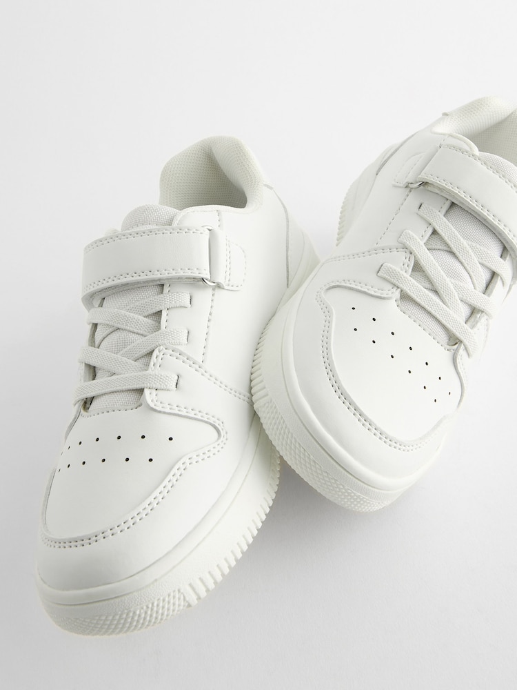 All White Elastic Lace Trainers - Image 5 of 5