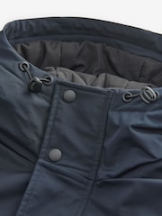 Navy Blue Shower Resistant Padded 4 Pocket Parka Coat - Image 15 of 15