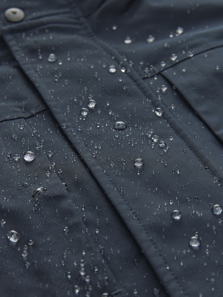 Navy Blue Shower Resistant Padded 4 Pocket Parka Coat - Image 5 of 15