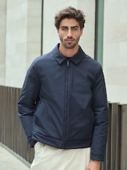 Navy Blue Shower Resistant Padded Harrington Jacket - Image 1 of 14