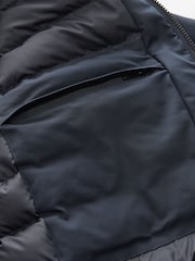 Navy Blue Shower Resistant Padded Harrington Jacket - Image 14 of 14