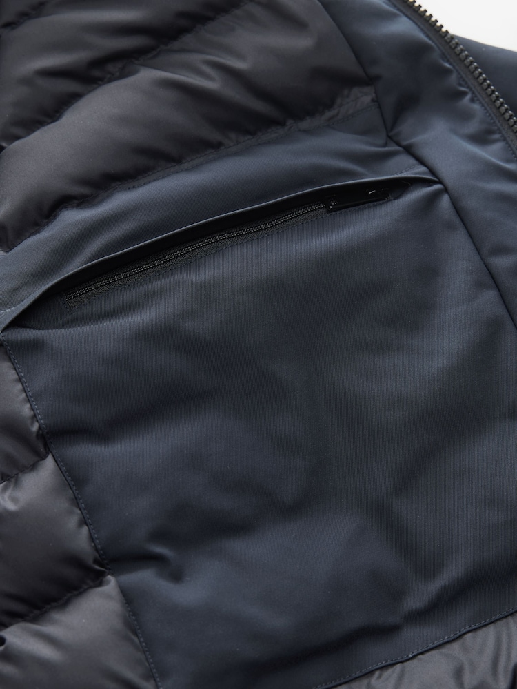 Navy Blue Shower Resistant Padded Harrington Jacket - Image 14 of 14